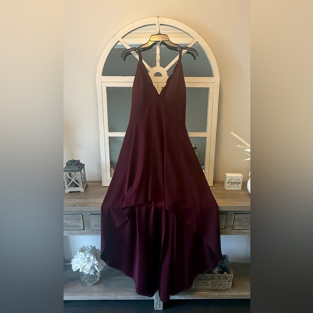 Women’s Burgundy Wedding Guest/Evening/Formal Dress Size 14 EUC